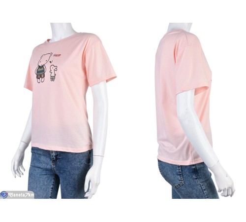 Футболка жіноча на літо (5 шт. р.сетка L-2XL) рожевий "Kalabok" Футболка жіноча на літо (5 шт. р.сетка L-2XL) рожевий "Kalabok"