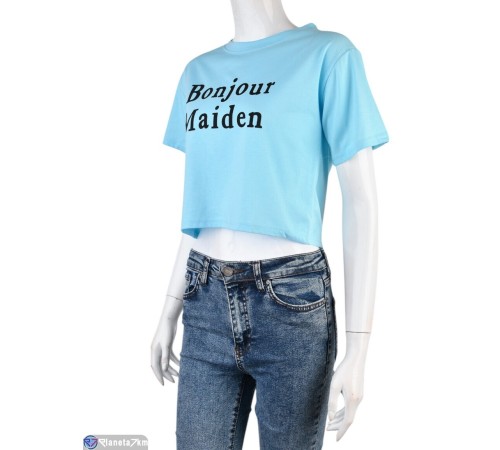 Футболка жіноча на літо (5 шт. р.сетка L-2XL) блакитний "Kalabok" Футболка жіноча на літо (5 шт. р.сетка L-2XL) блакитний "Kalabok"
