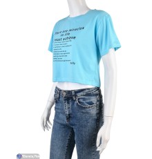 Футболка жіноча на літо (5 шт. р.сетка L-2XL) блакитний  "Kalabok"