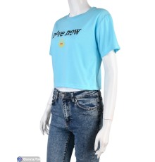 Футболка жіноча на літо (4 шт. р.сетка L-2XL) блакитний  "Kalabok"