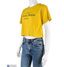 Футболка жіноча на літо (5 шт. р.сетка L-2XL) жовтий  "Kalabok"
