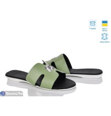 Шлепки жіночі на літо (8 пар р.36-40) зелений  "Daman"