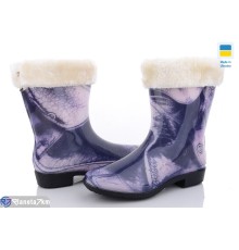 Жіноче гумове взуття на весну/осінь (8 пар р.36-41) сірий  "Mirella"