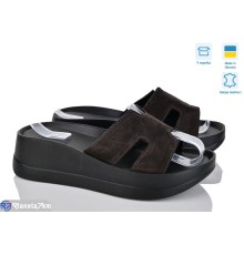 Шлепки жіночі на літо (6 пар р.36-40) коричневий  "Linda"