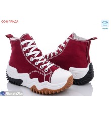 Черевики жіночі на весну/осінь (8 пар р.36-41) бордовий  "QQ&Панда"