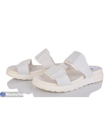 Шлепки жіночі на літо (8 пар р.39-43) білий  "YAMMI SHOES"