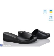 Шлепки жіночі на літо (6 пар р.36-40) чорний  "Linda"