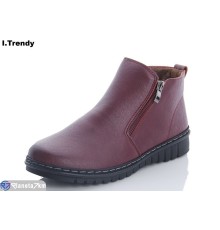 Черевики жіночі на весну/осінь (8 пар р.36-41) бордовий  "Trendy"
