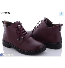 Черевики жіночі на весну/осінь (8 пар р.36-41) бордовий  "Trendy"