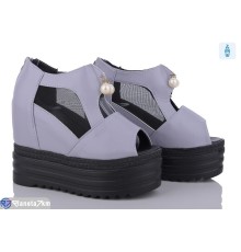 Босоніжки жіночі на літо (8 пар р.36-40) сірий  "YAMMI SHOES"