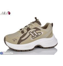 Кросівки жіночі на весну/осінь (8 пар р.36-41) коричневий  "Aba"