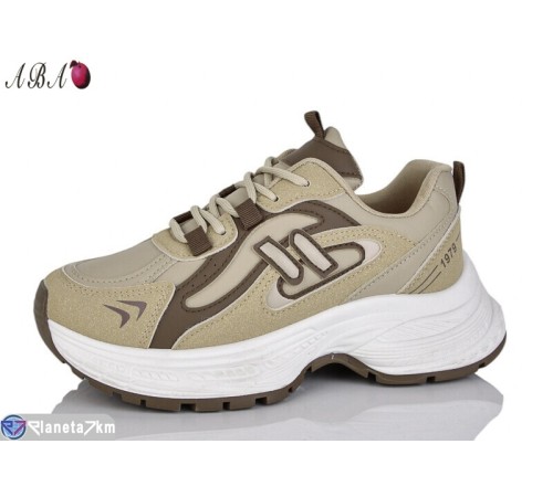 Кросівки жіночі на весну/осінь (8 пар р.36-41) коричневий  "Aba"