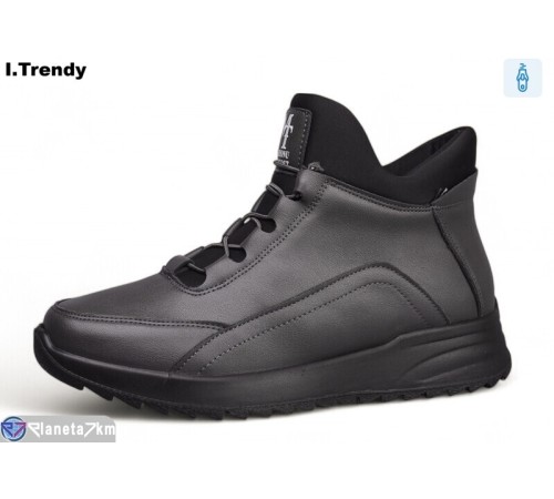 Черевики жіночі на весну/осінь (8 пар р.36-41) графіт  "Trendy"