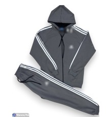 Спортивний костюм чоловічий на весну/осінь (5 шт. р.сетка M-3XL) сірий  "Peton"