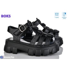 Дитячі босоніжки на літо (8 пар р.32-37) чорний  "Roks"