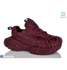 Кросівки жіночі на весну/осінь (6 пар р.36-41) бордовий  "TETRAST"