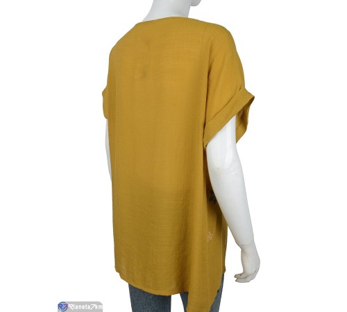 Блузка жіноча на літо (4 шт. р.сетка XL-4XL) жовтий  "Kalabok"