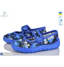 Тапки дитячі на весну/осінь (6 пар р.23-27) синій  "Acorus"