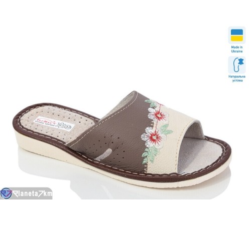 Шлепки жіночі на весну/осінь (6 пар р.37-41) коричневий  "LOTTOS"