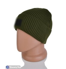 Шапка чоловіча на зиму (5 шт. р.сетка One size) хакі  "CAROLLA"