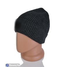 Шапка чоловіча на зиму (5 шт. р.сетка One size) сірий  "CAROLLA"