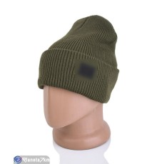 Шапка чоловіча на зиму (5 шт. р.сетка One size) зелений  "CAROLLA"