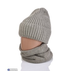 Шапка жіноча на зиму (5 шт. р.сетка One size) коричневий  "CAROLLA"
