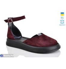 Туфлі жіночі на літо (6 пар р.37-41) бордовий  "LIKA"