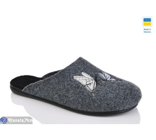 Тапки жіночі на весну/осінь (6 пар р.37-41) сірий  "INPIRE"