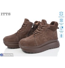 Черевики жіночі на зиму (6 пар р.36-41) коричневий  "LOTOS"