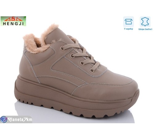 Кросівки жіночі на зиму (8 пар р.36-41) коричневий  "HENGJI-ELENA"