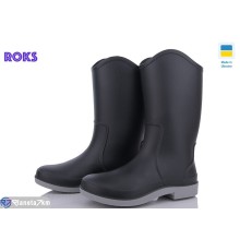 Жіноче гумове взуття на весну/осінь (5 пар р.37-41) чорний  "Roks"