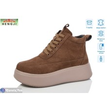 Черевики жіночі на зиму (8 пар р.36-41) коричневий  "HENGJI-ELENA"