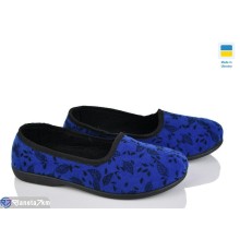 Тапки жіночі на весну/осінь (8 пар р.37-41) синій  "Korka"