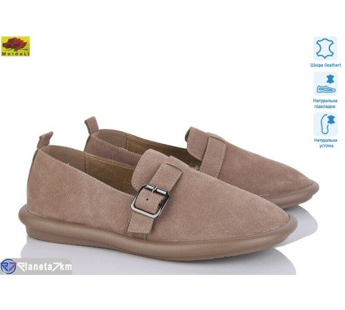 Туфлі жіночі на весну/осінь (8 пар р.36-41) коричневий  "Mei De Li"