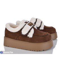 Туфлі жіночі на зиму (8 пар р.36-41) коричневий  "LOREDANA"