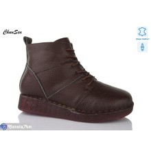 Черевики жіночі на зиму (8 пар р.37-42) коричневий  "Chunsen"