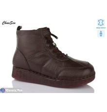 Черевики жіночі на зиму (8 пар р.37-42) коричневий  "Chunsen"