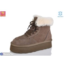 Черевики жіночі на зиму (6 пар р.36-41) коричневий  "PLPS"