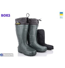 Чоловічі чоботи з піни на зиму (6 пар р.41-45) зелений  "Roks"