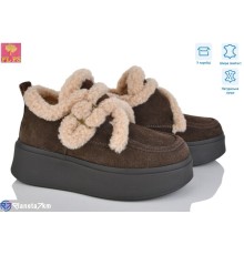 Черевики жіночі на зиму (6 пар р.36-40) коричневий  "PLPS"
