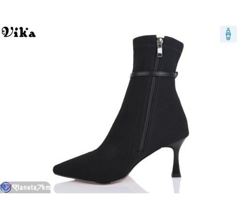 Черевики жіночі на весну/осінь (6 пар р.36-40) чорний "Vika" Черевики жіночі на весну/осінь (6 пар р.36-40) чорний "Vika"