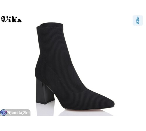 Черевики жіночі на весну/осінь (6 пар р.36-40) чорний "Vika" Черевики жіночі на весну/осінь (6 пар р.36-40) чорний "Vika"