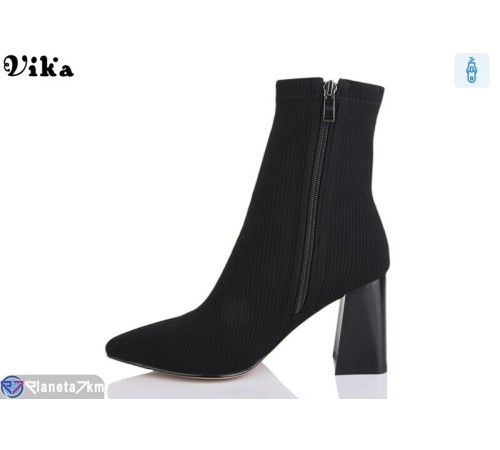 Черевики жіночі на весну/осінь (6 пар р.36-40) чорний "Vika" Черевики жіночі на весну/осінь (6 пар р.36-40) чорний "Vika"