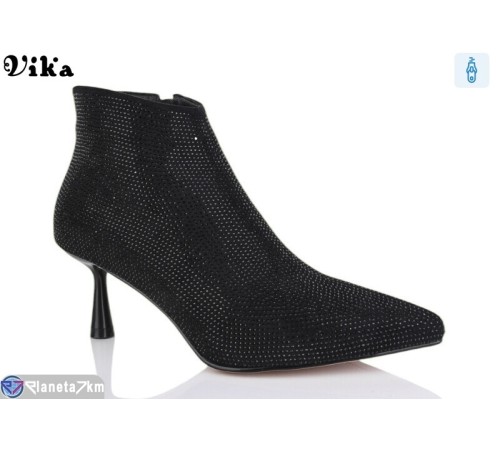Черевики жіночі на весну/осінь (6 пар р.36-40) чорний "Vika" Черевики жіночі на весну/осінь (6 пар р.36-40) чорний "Vika"