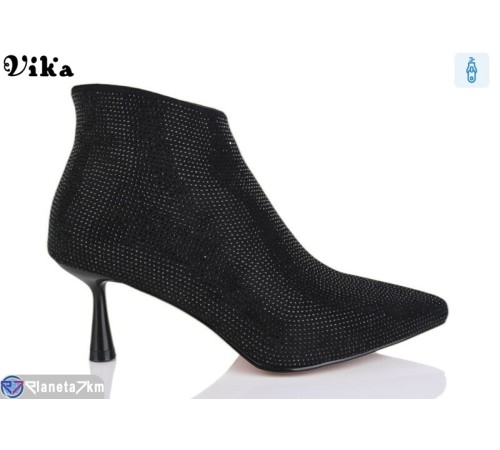 Черевики жіночі на весну/осінь (6 пар р.36-40) чорний "Vika" Черевики жіночі на весну/осінь (6 пар р.36-40) чорний "Vika"