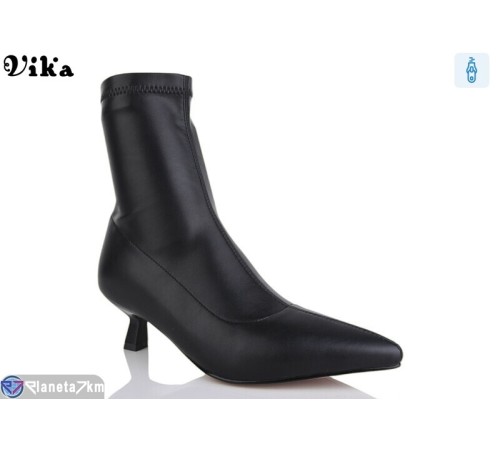 Черевики жіночі на весну/осінь (6 пар р.36-40) чорний "Vika" Черевики жіночі на весну/осінь (6 пар р.36-40) чорний "Vika"