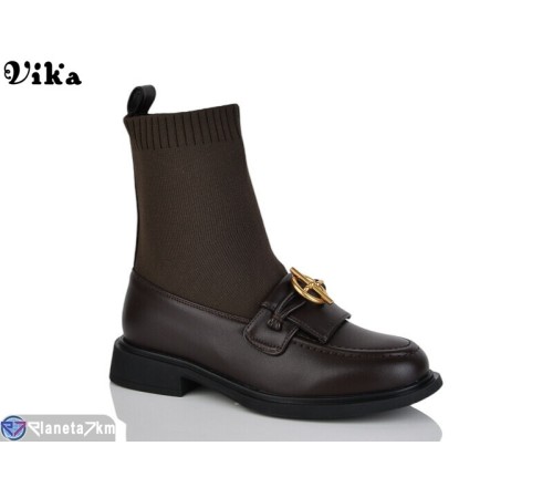 Черевики жіночі на весну/осінь (6 пар р.36-40) коричневий  "Vika"