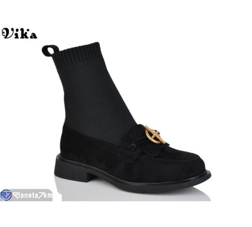 Черевики жіночі на весну/осінь (6 пар р.36-40) чорний  "Vika"