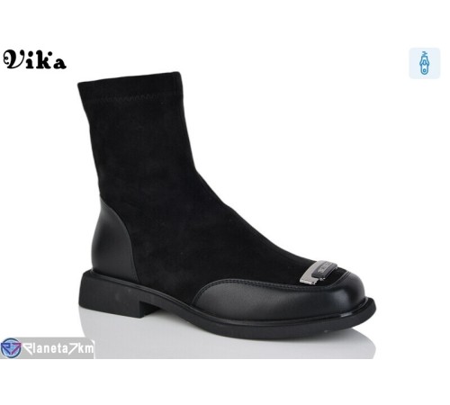 Черевики жіночі на весну/осінь (6 пар р.36-40) чорний  "Vika"